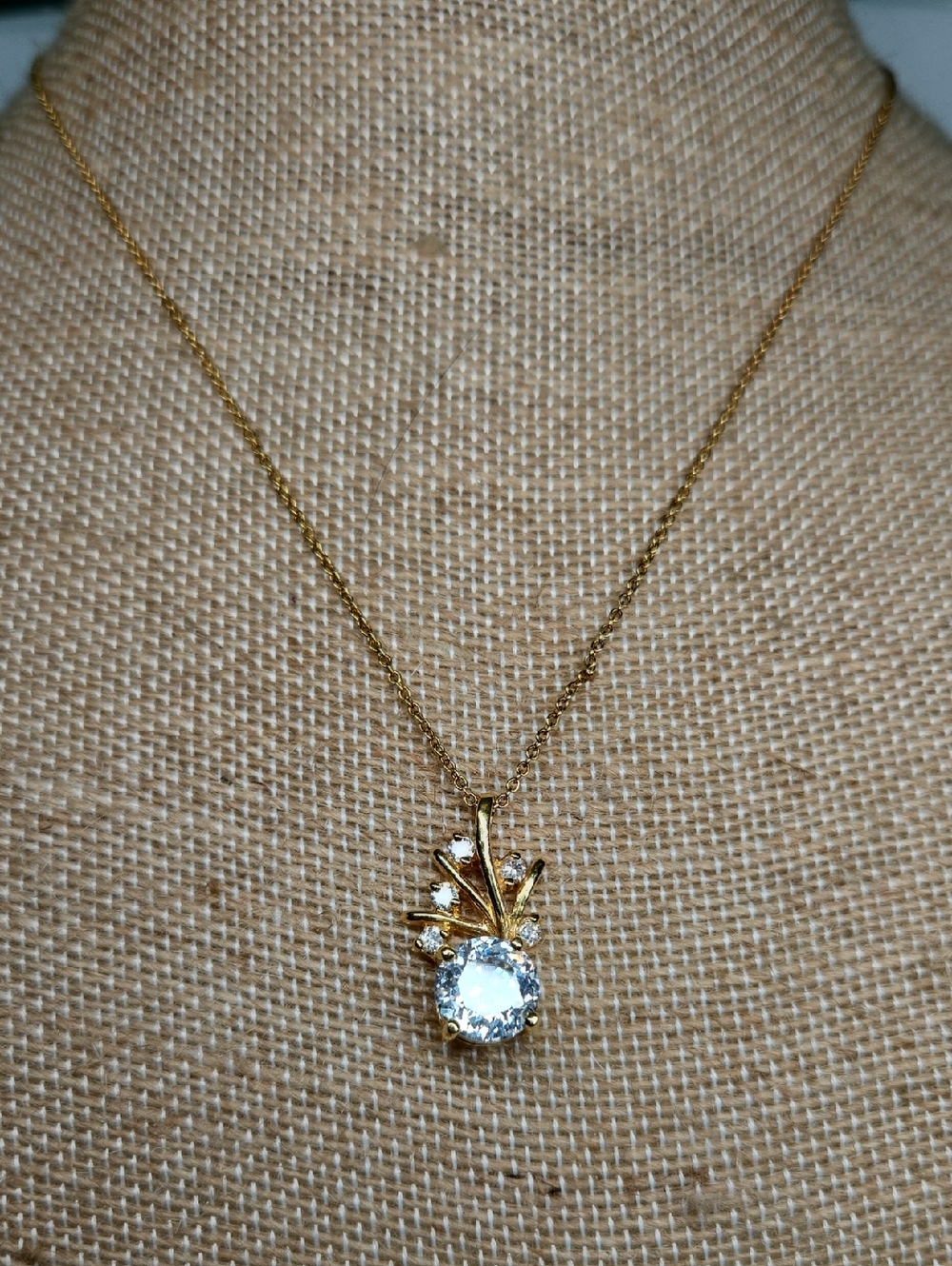 Lindenwold 14K Gold-Electroplate  Necklace with CZ Pendant - Women's Jewelry